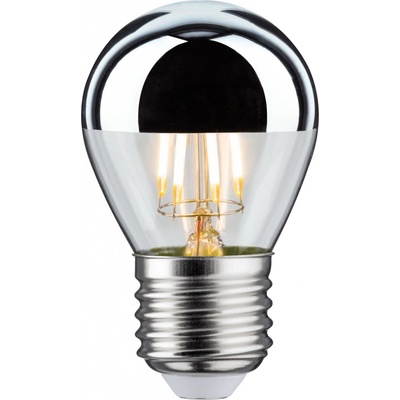 Paulmann LED kapka 4,8 W E27 zrcadlový svrchlík stříbrná teplá biela stmívatelné