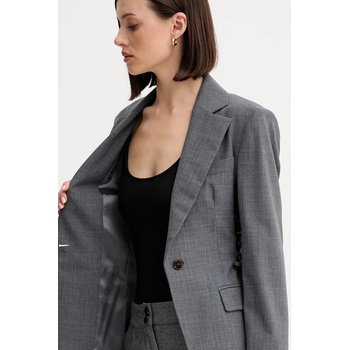 Marella Вълнено сако Marella в сиво с едно копче с изчистен дизайн 2523046014200 (2523046014200)