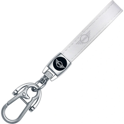 Prívesok na kľúče MINI COOPER biela koža