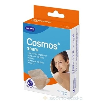 Cosmos scars silikónová náplasť na jazvy 5 x 7,2 cm, s UV faktorom 50+, 1x5 ks