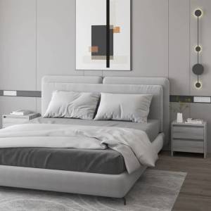 vidaXL Нощни шкафчета 2 бр сив сонома 45x34, 5x44, 5 см инженерно дърво (813041)
