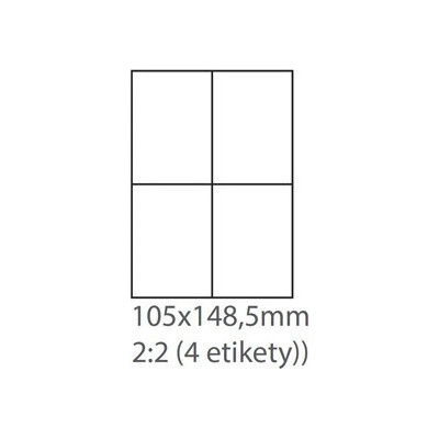 etikety ECODATA Samolepiace 105x148 univerzálne biele (1000 listov A4/bal.) ECO-10514800F