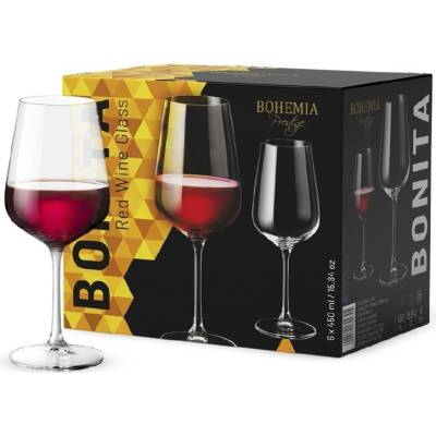 BOHEMIA PR sklen BONITA červ víno 6 x 450 ml