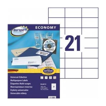 Avery Dennison Avery Zweckform ETHYK. ZF ECONOMY 70X42, 3MM 013 100ARK LABEL E100 ELA013 - ELA013