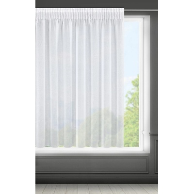 ZÁCLONA ELPIDIA NA PÁSKE 350X150 CM BIELA