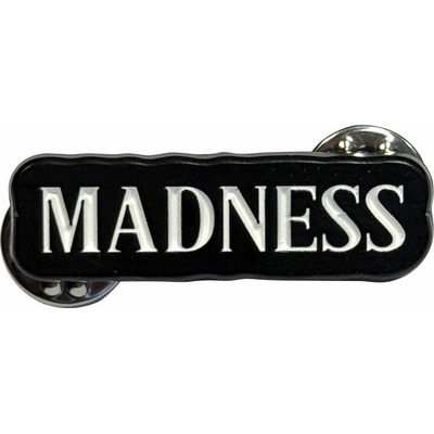 RukaHore odznak Madness pin badge text logo