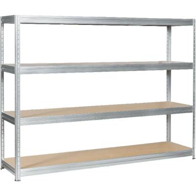 Метален стелаж MEGA 177x240x45 см, до 450 кг на рафт - цинк (3580522)