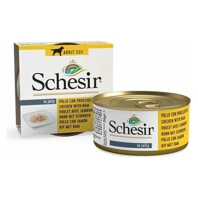 Schesir Dog Adult Kuracie so šunkou 6 x 150 g