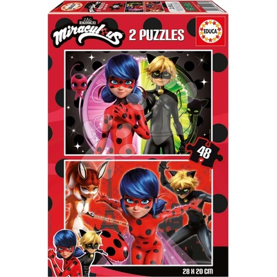 Educa EDU17635 Miraculous Ladybug 2 x 48 dílků
