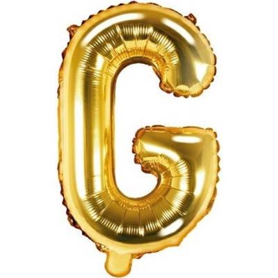 PartyDeco Fóliový balónek Mini Písmeno G zlatý 35 cm