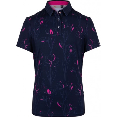 Kjus Girls Printed Polo 128 Detske Atlanta Blue Magenta