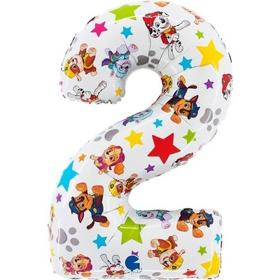 Grabo Фолиев Балон Цифра "2", Paw Patrol, 53x71 см (L222)