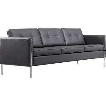 RFG Диван Frida тройка, екокожа, черна седалка, черна облегалка, RFG