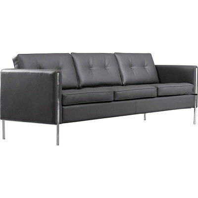 RFG Диван Frida тройка, екокожа, черна седалка, черна облегалка, RFG