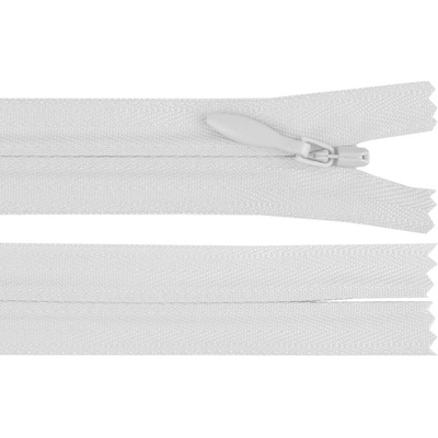 Spirálový zip skrytý YKK No 4 délka 55 cm Varianta: 501 bílá, Balení: 1 ks