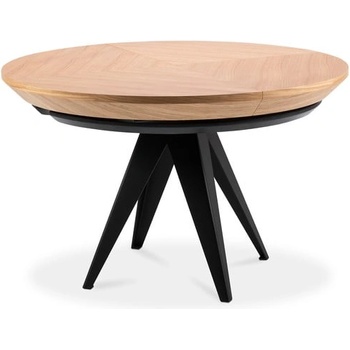 Image 1 of Windsor & Co Sofas Кръгла сгъваема трапезна маса с допълнителна плоча с дъбов плот ø 120 cm Magnus - Windsor & Co Sofas (WIN_TAB_EXT_120_MAGNUS1)