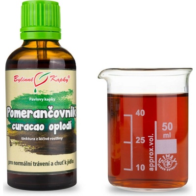 Bylinné kapky Pomarančovník curacao oplodí bylinné kvapky tinktúra 50 ml