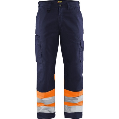 Blåkläder AB 1564 výstražné nohavice Námornická modr/oranžová