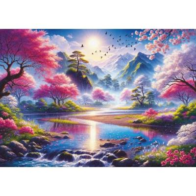 Art Puzzle - Puzzle The Cherry Blossom Walley - 1 500 piese