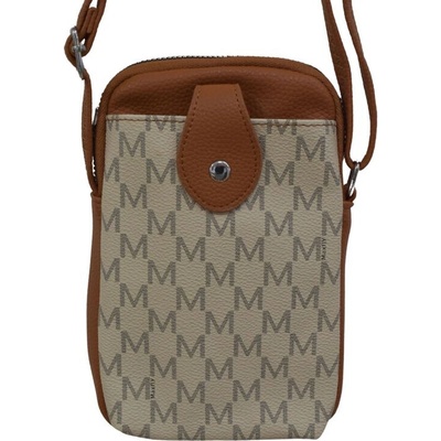 Dámska béžovo-hnedá kabelka na telefón/peňaženka s popruhom crossbody ANDY