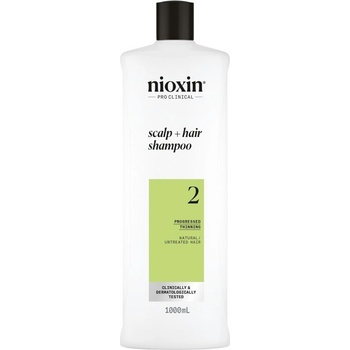 Nioxin System 2 Scalp + Hair Shampoo šampon proti řídnutí vlasů 1000 ml