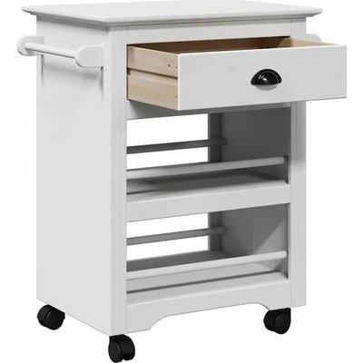 Servírovací stolek kolečka dřevo bílá NoBi NORMAN