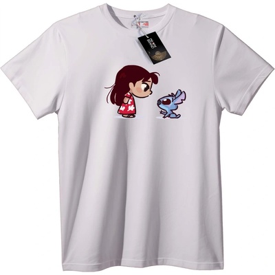 NOONEBRAND Тениска Lilo & Stitch Чиби - 2XL, White