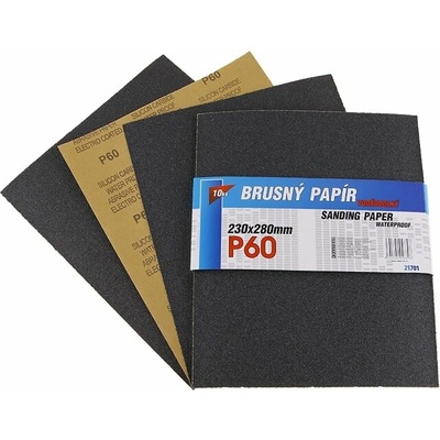 Brusný papier 230x280mm P60 10ksWaterproof