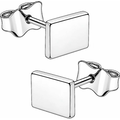Zlaton Náušnice bílé zlato obdélník pecky 0.7cm 1.2g O02072614945