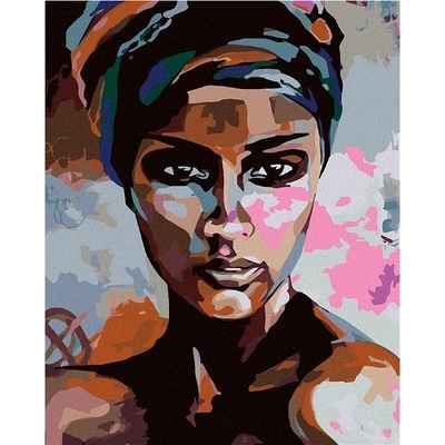 zuty Malování podle čísel Portrét přímý pohled 80 x 100 cm bez rámu a bez vypnutí plátna