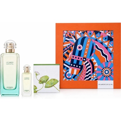 Hermes Hermes Un Jardin Sur Le Nil EDT 100 ml + tuhé mýdlo 50 g + EDT 7,5 ml dárková sada