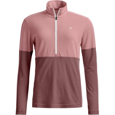 Ortovox 185 Rock'N'Wool Zip Neck ružová