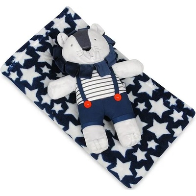 Baby Matex Детско одеяло с плюшена играчка Baby Matex - Carol, Лъвче (5902675062329)