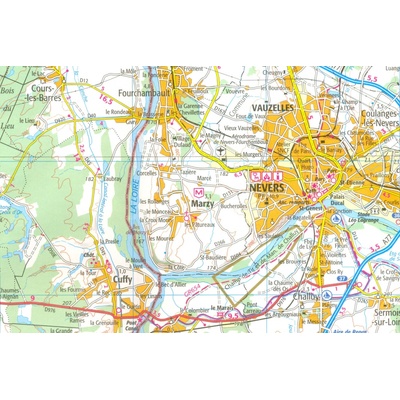 135 Nevers Autun 1:100t mapa