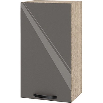 Image 1 of ИРИМ Горен кухненски шкаф Сити МФ-Антрацит гланц-05-2 40 см