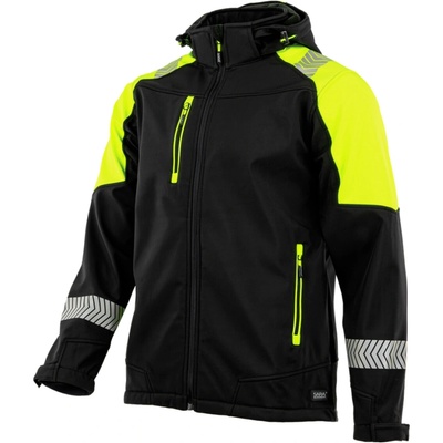 Sara Workwear Softshellová bunda COMFORT NEO černá žlutá