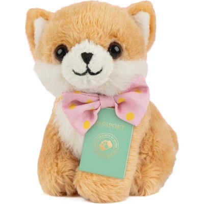 Studio Pets Плюшена играчка Studio Pets - Куче Помпон с куфарче, паспорт и стикери, 8 cm (6524)