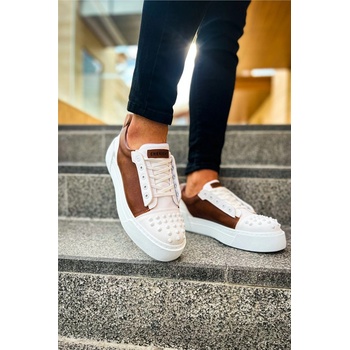 Chekich Мъжки обувки с връзки ch169 cbt - Бели с Таба #410627 (410627_Бяло)