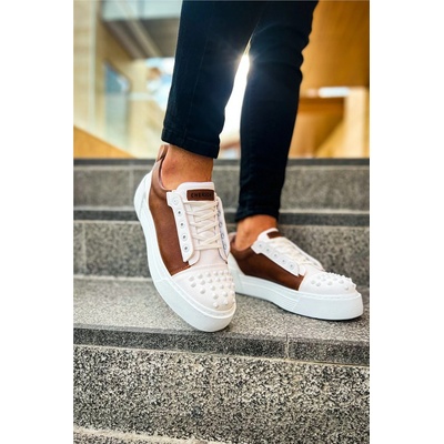 Chekich Мъжки обувки с връзки ch169 cbt - Бели с Таба #410627 (410627_Бяло)