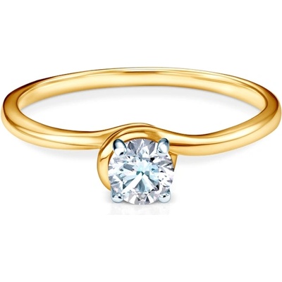 SAVICKI Годежен пръстен savicki: двуцветно злато, кубичен цирконий