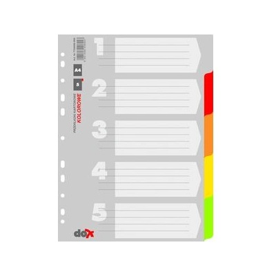 Office Products Разделители Office Products А4, картон, 5 цвята (16379-А)