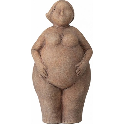 Bloomingville Sidsel soška hnědá - Bloomingville Keramická soška Sidsel Brown Terracotta, hnědá barva, keramika