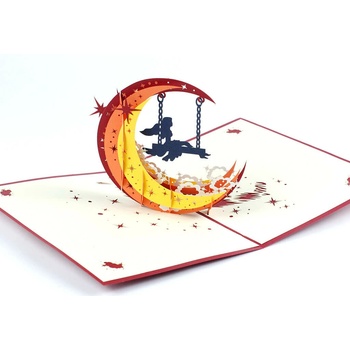 3D prianie Mesačné dievča na hojdačke