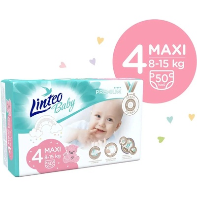 LINTEO Baby Prémium MAXI 8-15 kg 50 ks