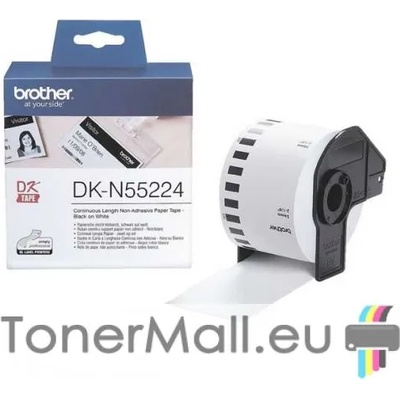 Brother Roll White Continuous Length Non-Adhesive Paper Tape Brother DK-N55224