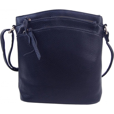 Dámská crossbody kabelka se zlatými doplňky Tmavě modrá