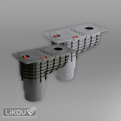 Likov Geiger s dolní výpustí suchý 125 x 110 mm černý