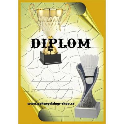 VIZINGR Badminton diplom A4 č.17