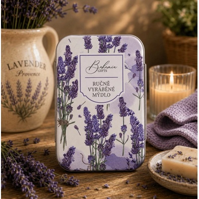 Bohemia Gifts Levandule toaletní mýdlo v plechové krabičce 80 g