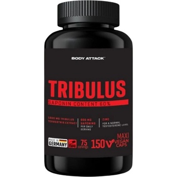 Image 1 of Body Attack Tribulus 1600 60% | with Zinc & Vitamin B5 [150 капсули]